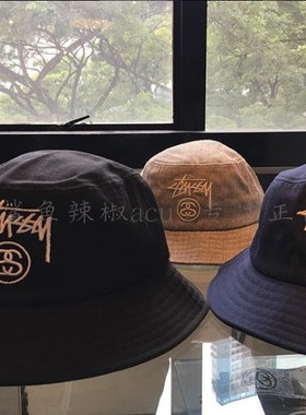 稀有正品Stussy stock logo bucket双标渔夫帽 经典盆帽遮阳帽