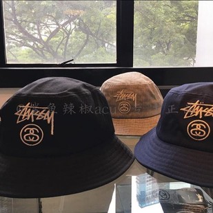 Stussy 经典 stock bucket双标渔夫帽 盆帽遮阳帽 logo 稀有正品