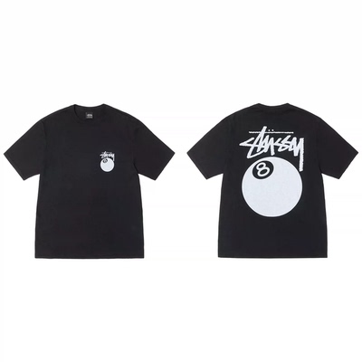 正品Stussy水洗八球印花短袖T恤