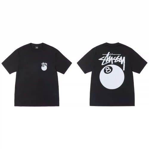 正品Stussy水洗八球印花短袖T恤