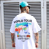 男女情侣短袖 Stussy Thermal世界地图巡游T恤斯图西纯棉印花时尚