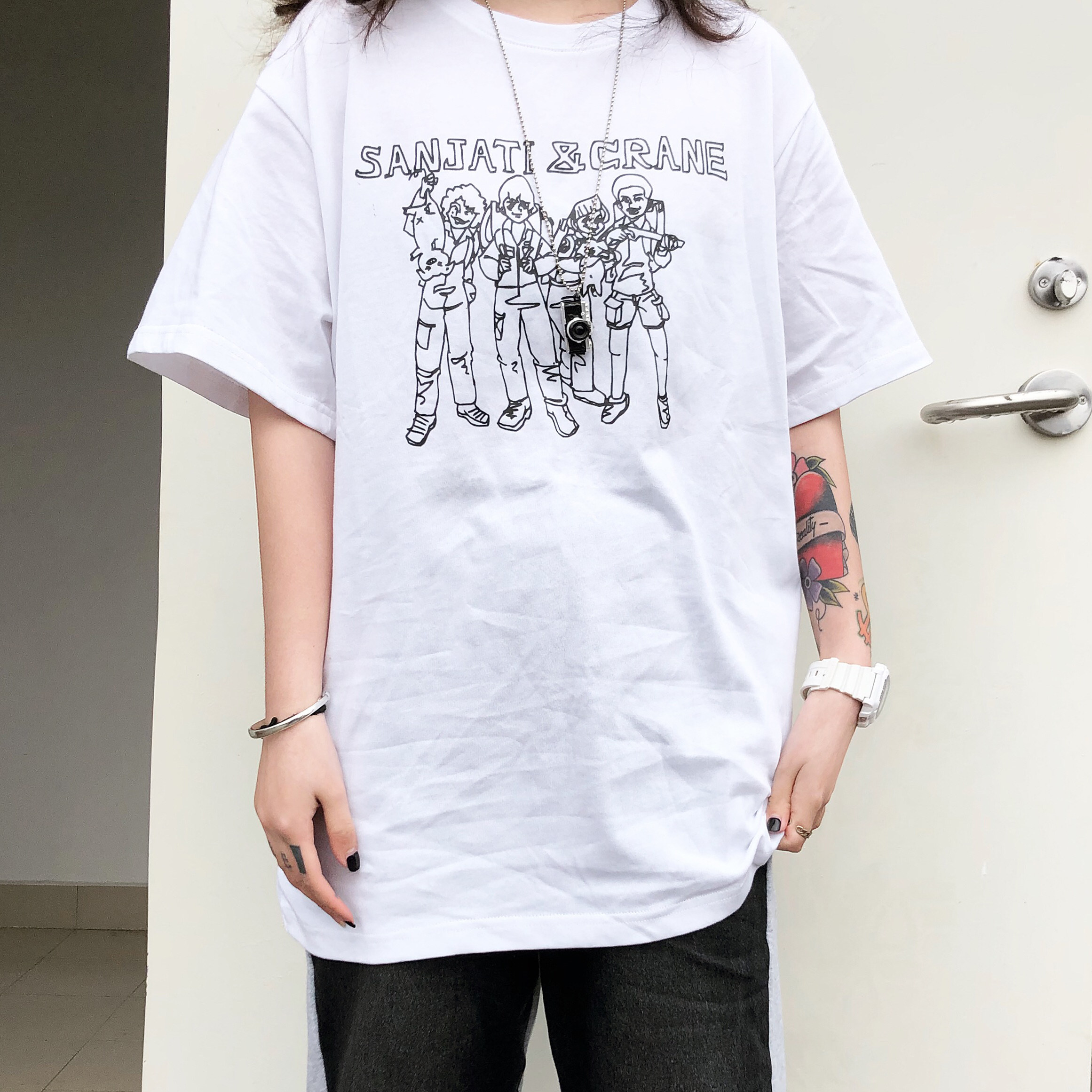 SANJATI CRANE 2019SS 新款抓猪小队印花短袖 男女情侣宽松潮牌t在类目 男装, T恤中 - 来自Buy2taobao.com提供专业的淘宝代购服务