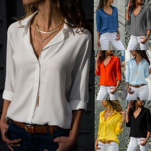 Causal T恤女 Big tops Ladies shirts blouse Women size neck