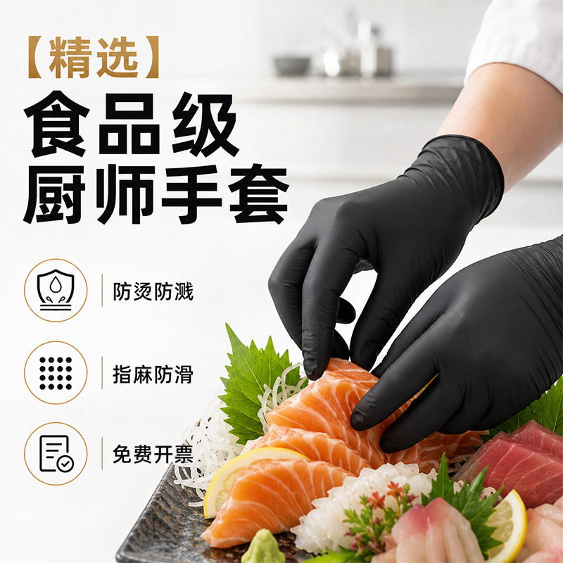 食品级丁腈一次性防水加厚手套