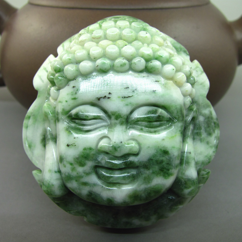 送鉴定证书独山玉大日如来腰扣