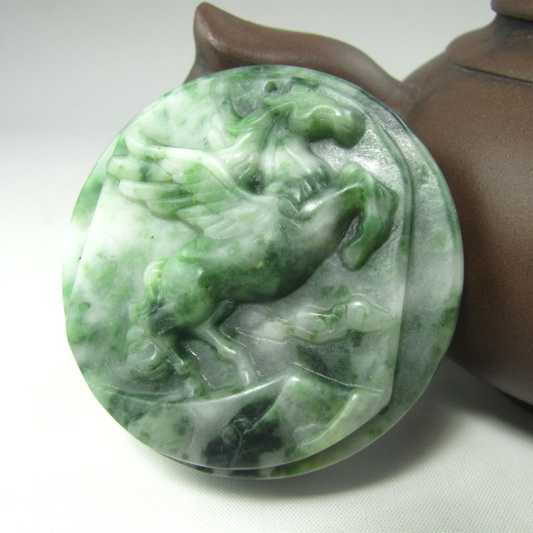 送鉴定证书独山玉马到成功皮带扣腰带扣 生肖马皮带玉腰扣腰牌佩