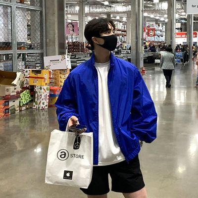 300斤加大码克莱因蓝冲锋衣