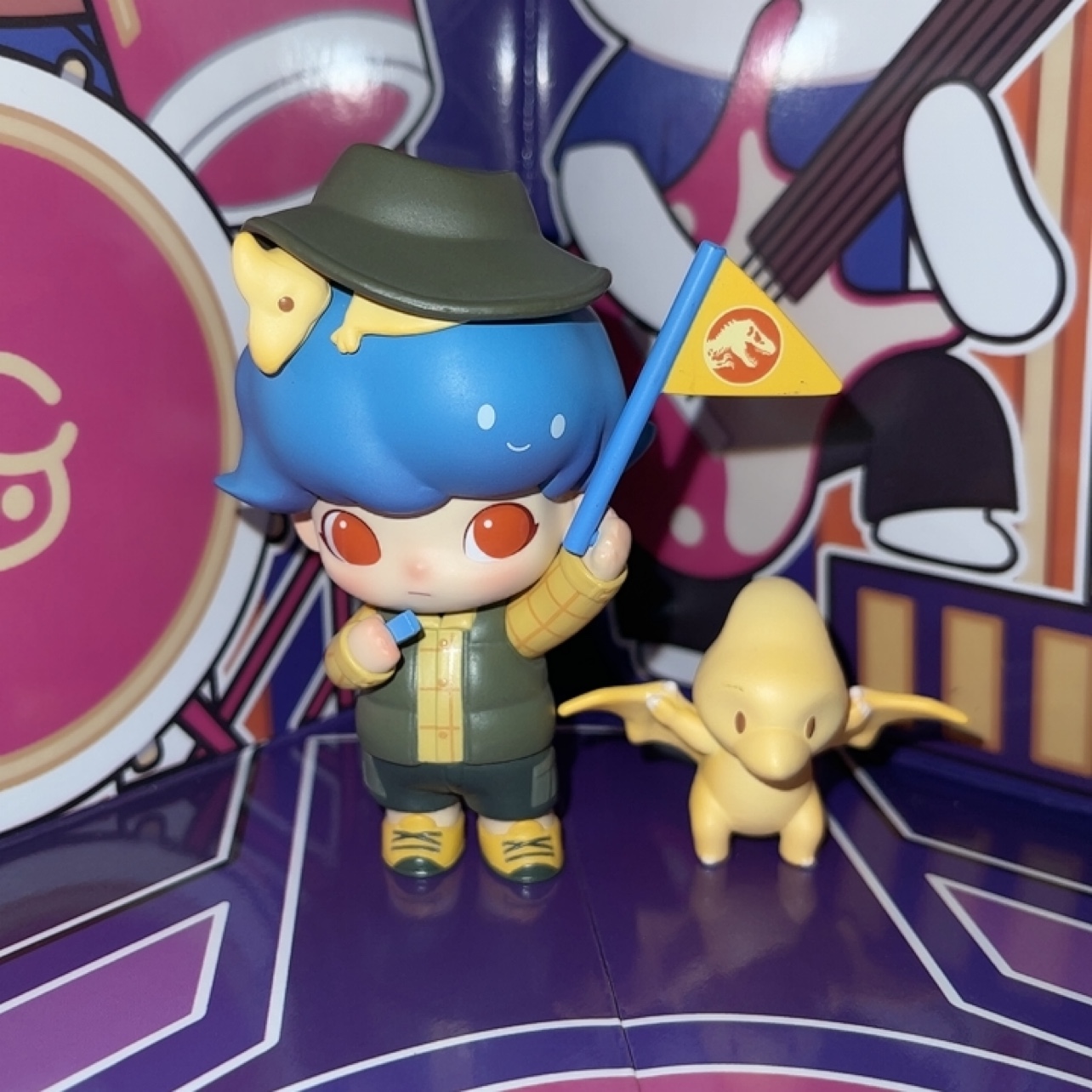 正版泡泡玛特 侏罗纪世界纪录 侏罗纪导游