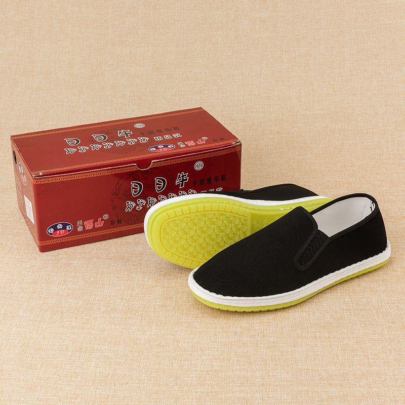 秋冬加绒牛筋底布鞋休闲风懒人鞋