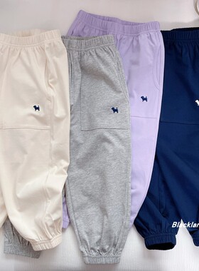 100-170码高弹棉薄软防蚊裤 春夏运动长裤男女童中大儿童空调裤子