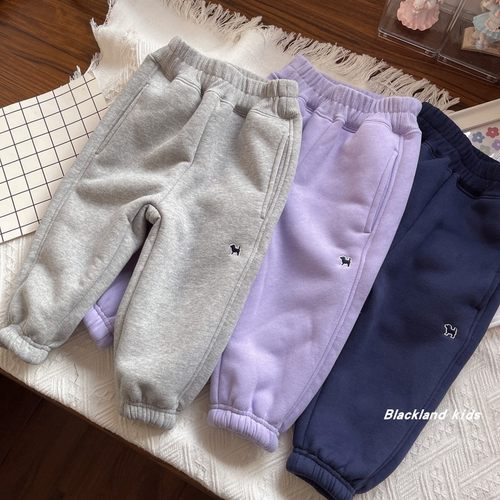 儿童中大童加绒加厚保暖裤