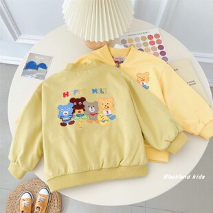 日系童装春秋款 男童女童儿童宝宝外套 女孩夹克上衣挂里