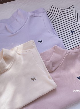 90-160码 春秋冬款韩单童装 男童女童儿童宝宝高弹半高领打底衫