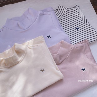 90-160码 春秋冬款韩单童装 男童女童儿童宝宝高弹半高领打底衫