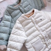 男童女童夹棉棉衣儿童宝宝纯色保暖棉服外套 韩国童装 110码 秋冬款