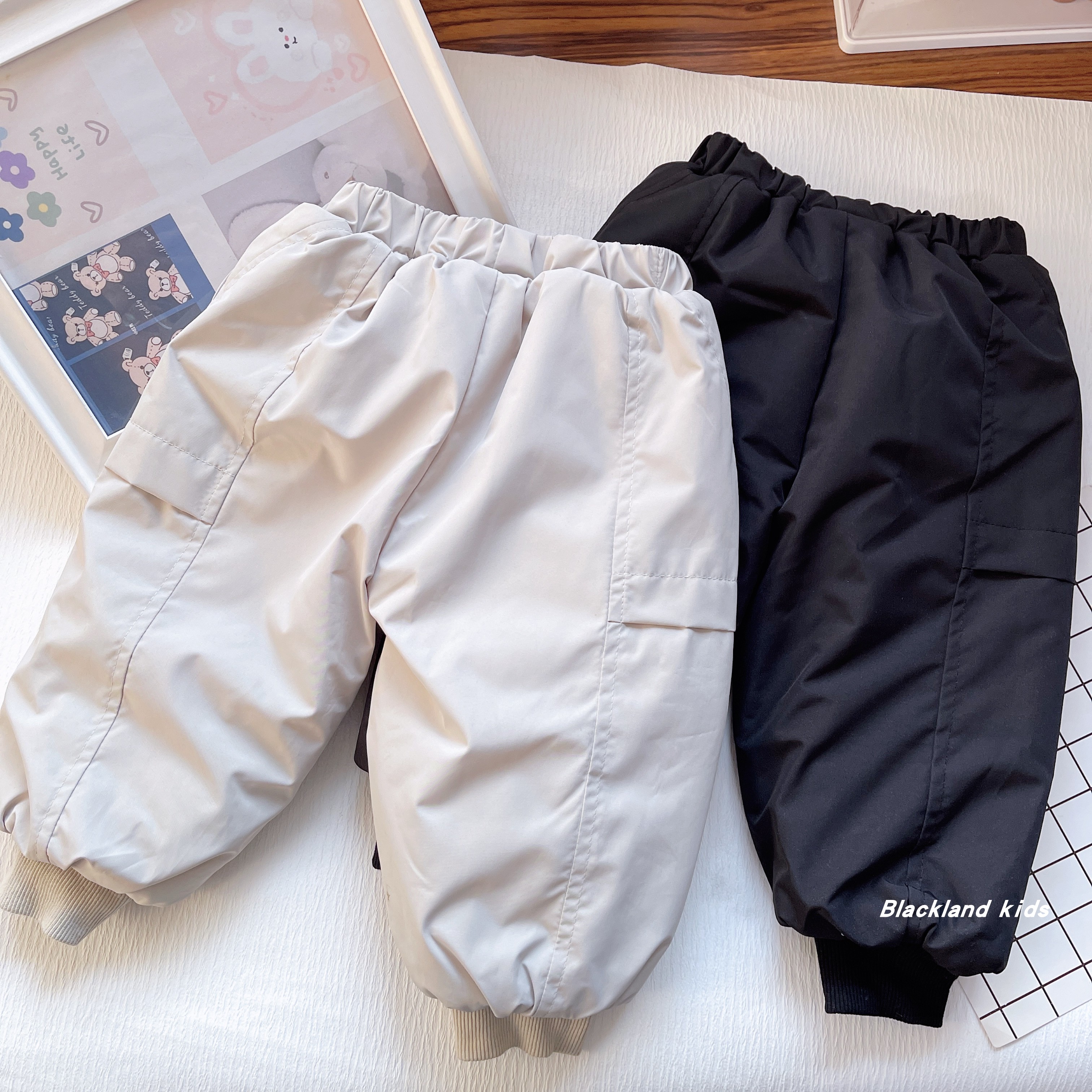 一条过冬！90-150码冬款童装男童夹棉大棉裤儿童女宝加厚保暖裤子