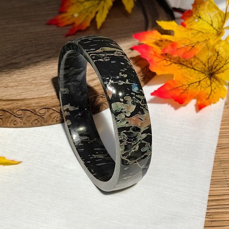 天然梅花玉手镯原矿带磁性复古安山岩女款玉石镯子59圈口,珠宝/钻石/翡翠,手饰,淘宝优惠券,粉丝福利购,淘宝优惠卷