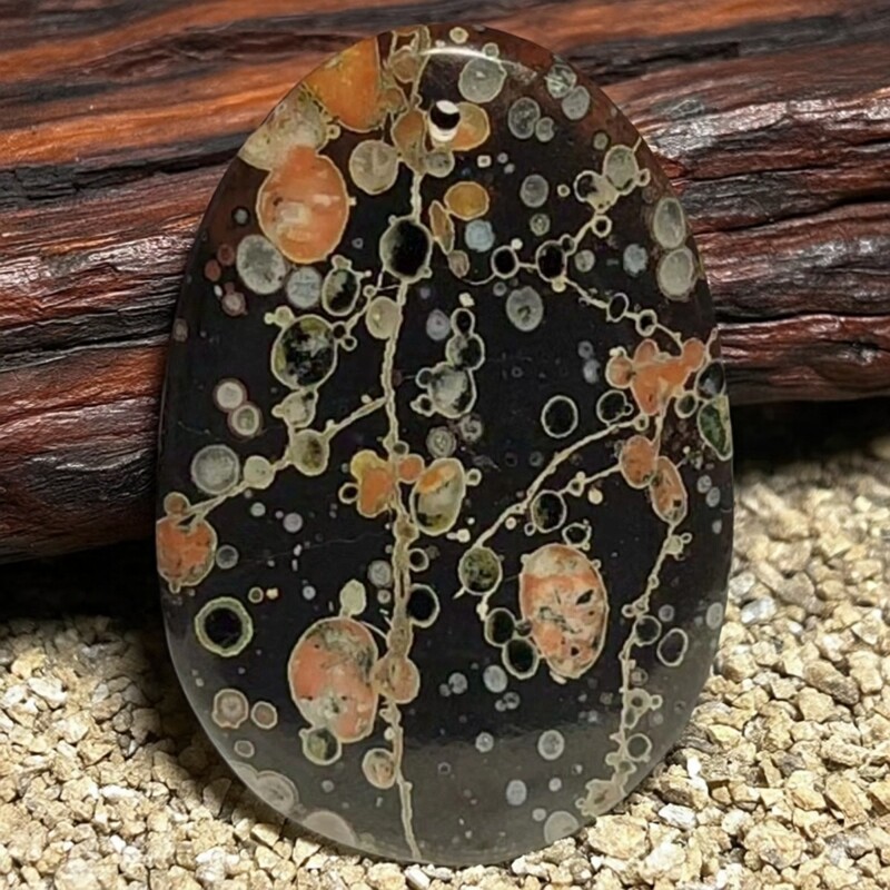天然原矿梅花玉平安扣吊坠