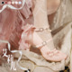 现货艾莉儿原创花嫁桃小坞lolita高跟鞋 女华丽人鱼公主蝴蝶结 单鞋
