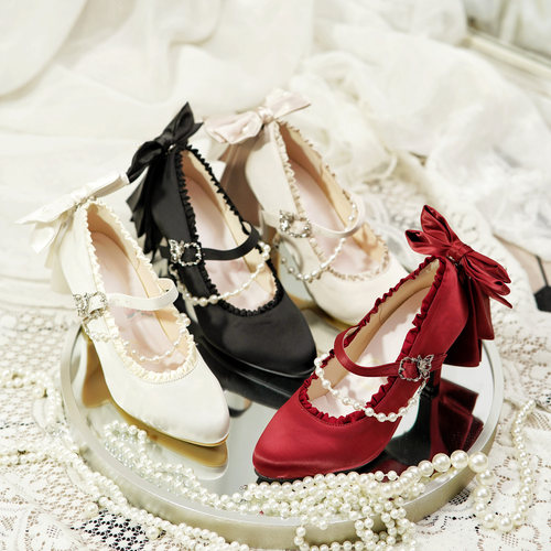 礼遇优雅款高跟鞋婚鞋原创Lolita