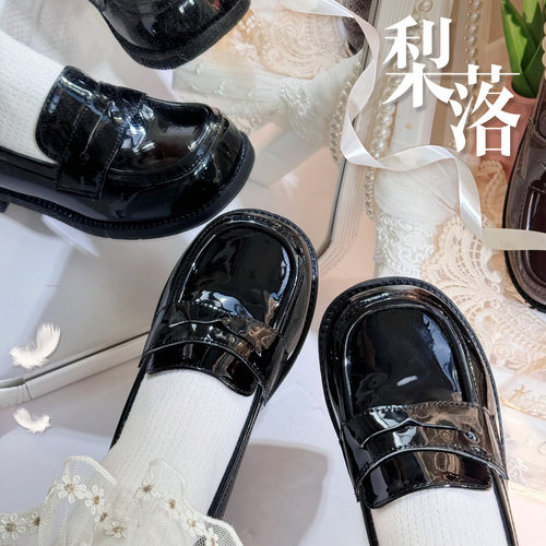 学院风JK小皮鞋桃小坞学生鞋