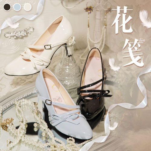 高跟鞋桃小坞高跟鞋原创蝴蝶结