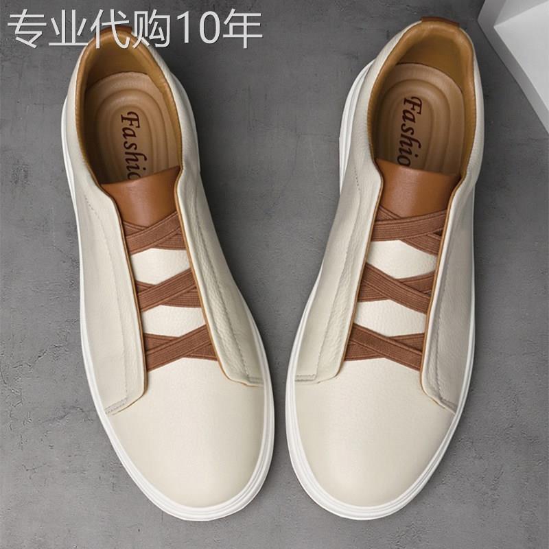【高品质】无鞋带皮鞋男款2026新款软底真皮商务休闲懒人鞋一脚蹬