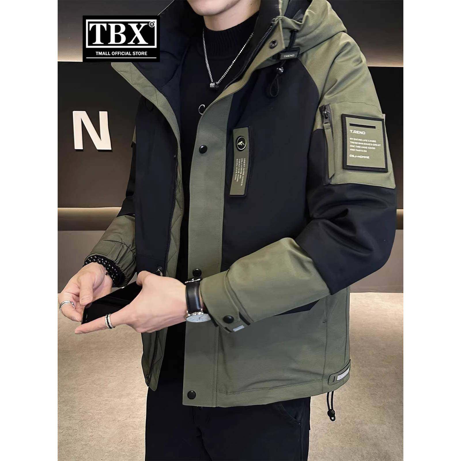 高端轻薄羽绒服男士冬季2025新款爆款加厚防寒工装冲锋衣外套男款