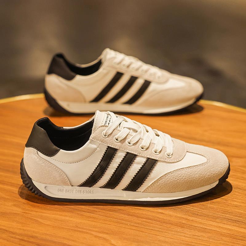 阿甘男鞋冬季透气2024新款真皮旅游运动休闲板鞋男士老爹跑步潮鞋