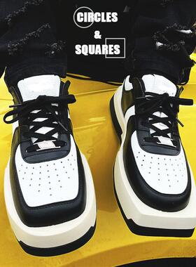 Trendsetters！元芳你怎么看~圆方头鸳鸯鞋~小众厚底高街情侣鞋