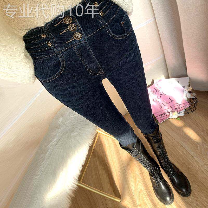 超高腰收腹紧身牛仔裤女2025早秋新款弹力修身显瘦魔术小脚铅笔裤