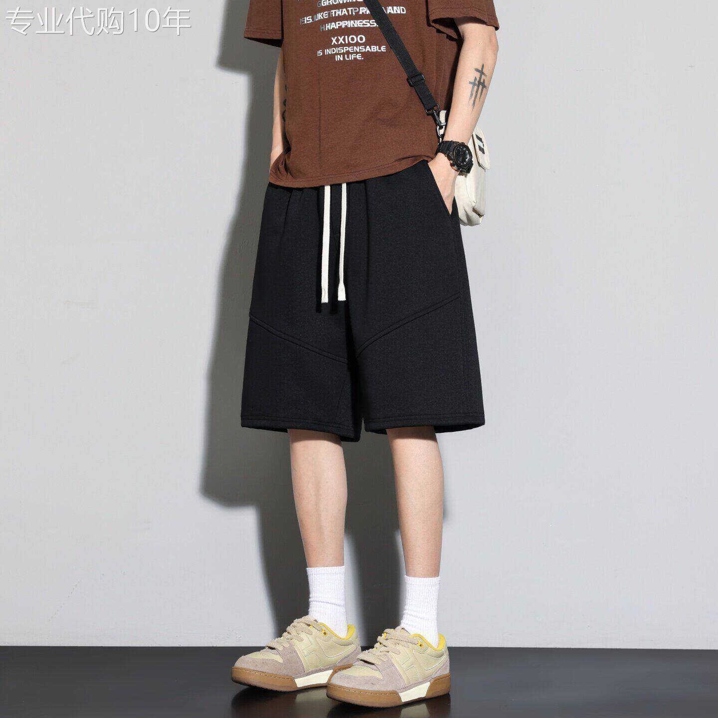 休闲短裤男夏季2026新款青少年跑步针织五分裤宽松加大码运动五分