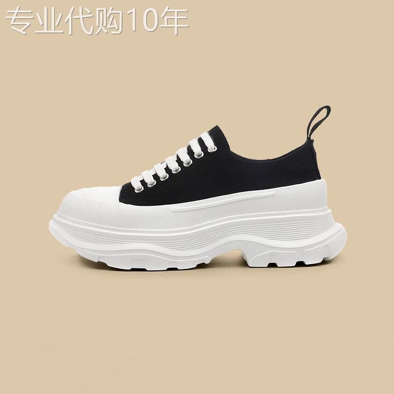 帆布鞋女2025夏季新款小白鞋松糕厚底增高帮老爹鞋百搭时尚运动鞋