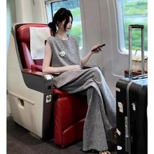 正品2025年夏季新款一整套小个子超火穿搭休闲阔腿裤两件套装女潮