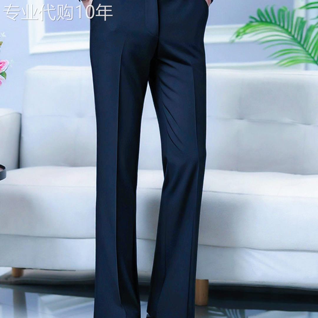 轻奢微喇叭西裤男士2026新款休闲西装裤英伦风修身抗皱阔腿裤男装