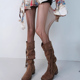打底袜废土风个性 奈丝 几何线条渔网袜连裤 棕色镂空竖纹条纹甜辣