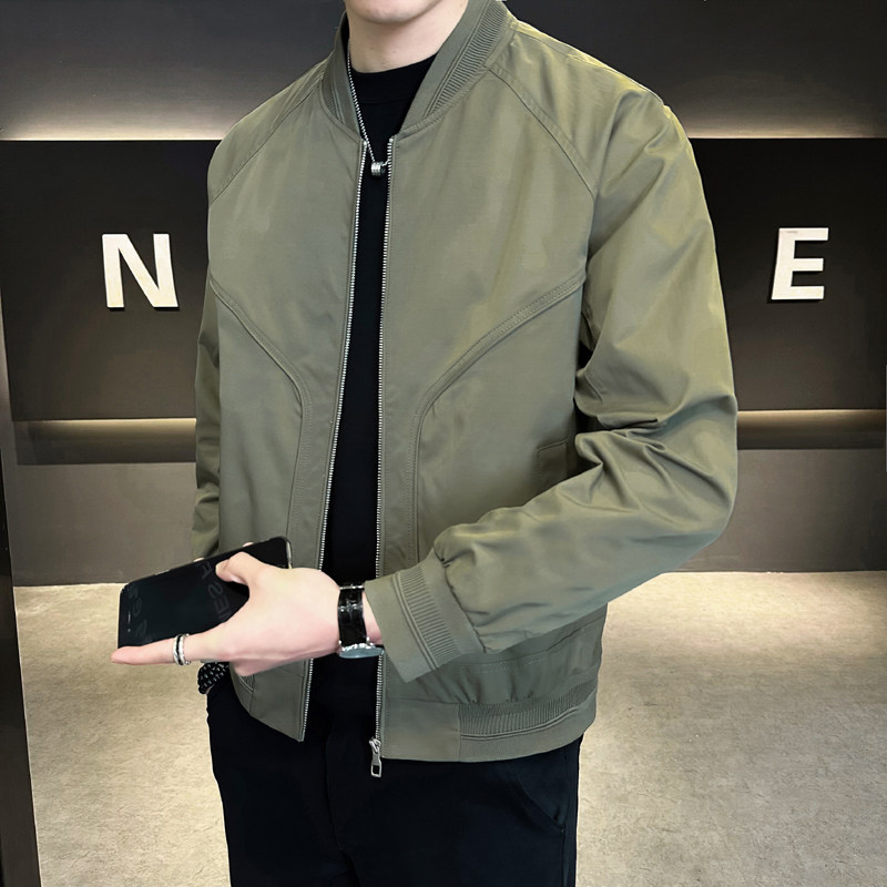 棒球服外套男士春秋款2026新款爆款潮流修身衣服春季男装薄款夹克