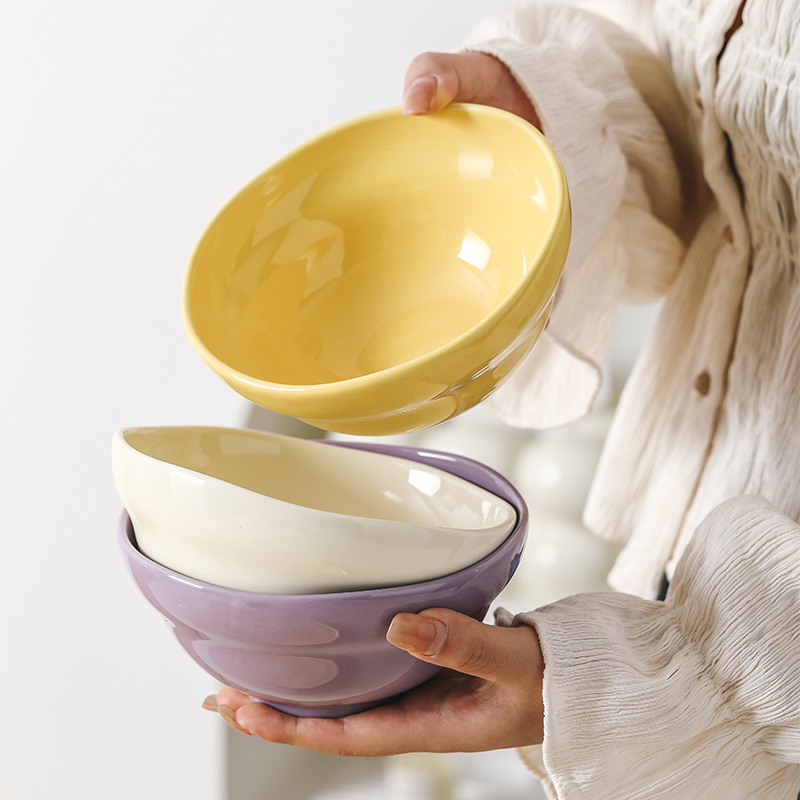 奶油风~高级感陶瓷面碗