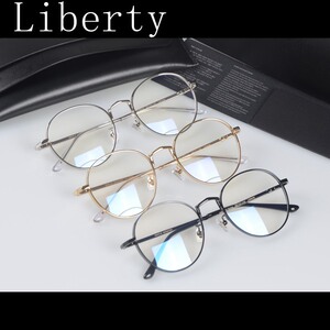 Liberty 学生款平光复古眼镜架金丝细眼镜框 配近视光学眼镜 RYMA