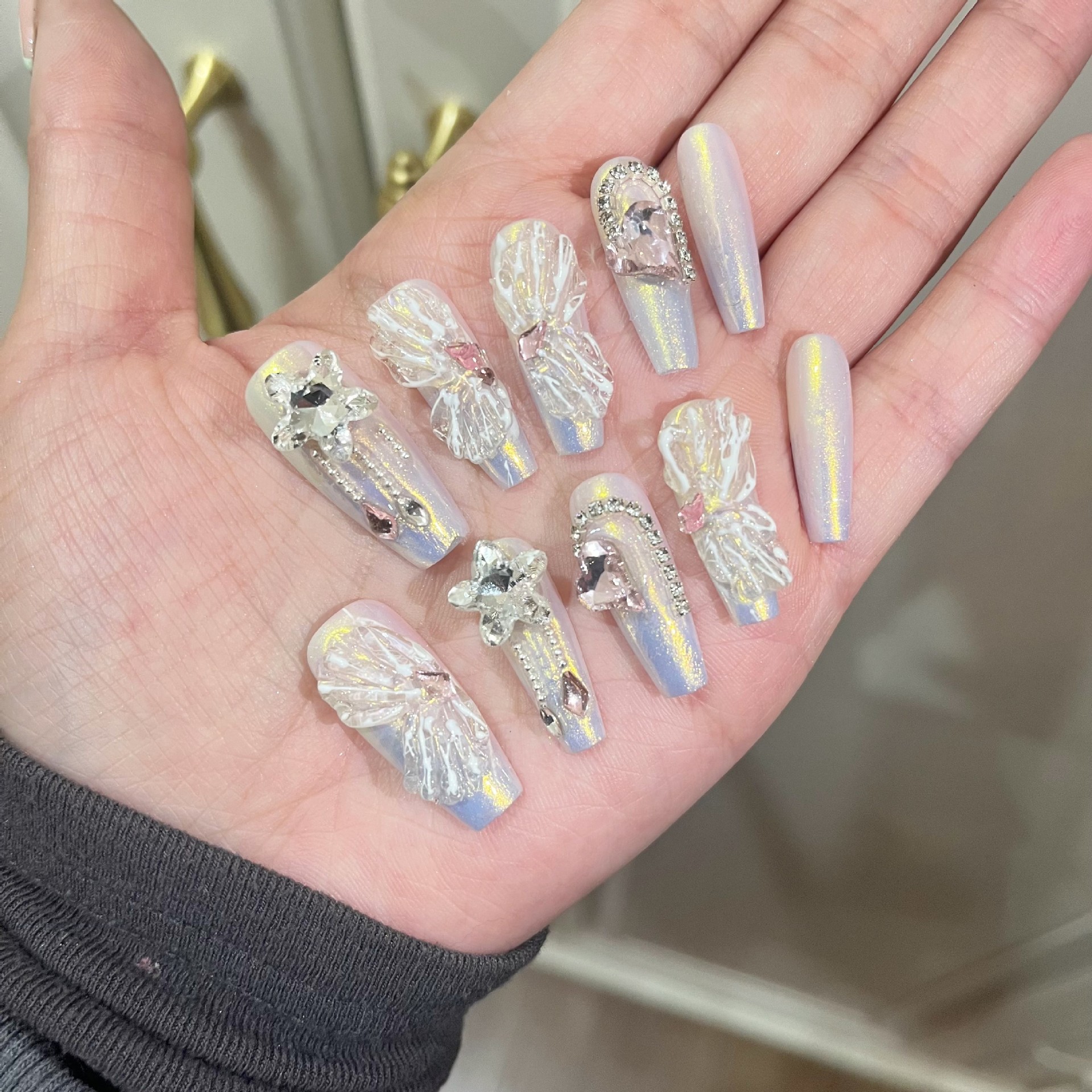 手工穿戴甲美美来袭超美气质长梯