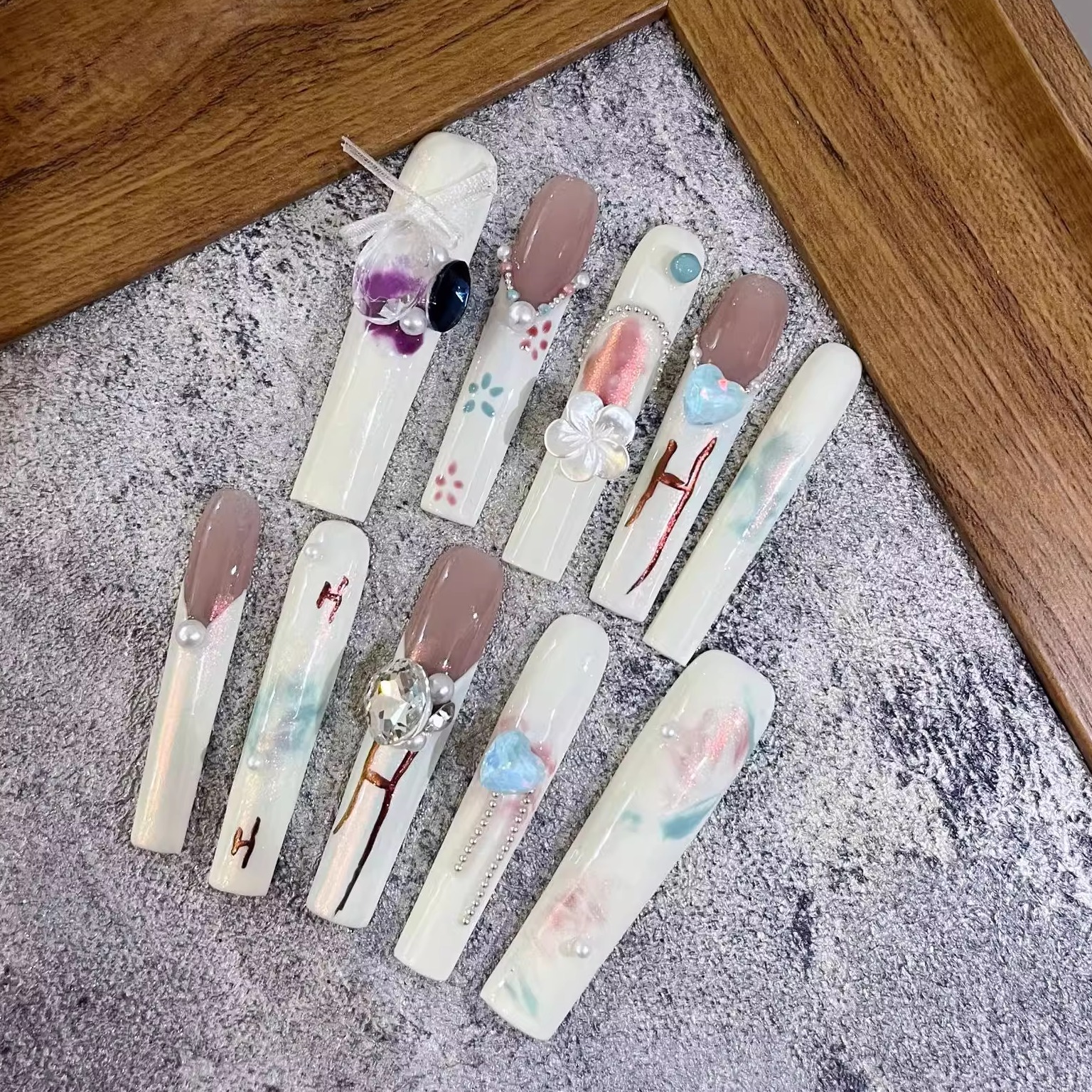 欧美纯手工穿戴甲高级感