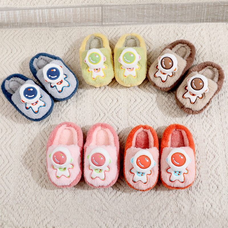 冬季棉拖鞋男女童鞋卡通室内棉鞋