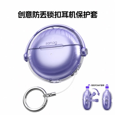 适用塞那S6SPro耳夹耳机壳透明s7s蓝牙耳机套sanagS8SUltra保护套