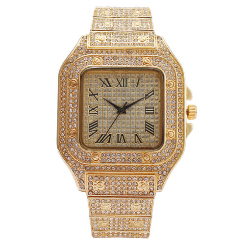 Fashion Squae Diamond Full Diamond Roman Patten Gaduated