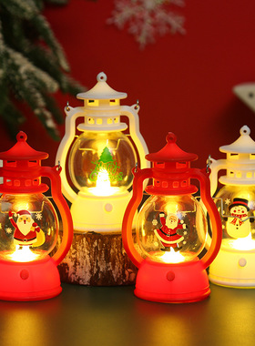Chistmas Decoations Led Potable  Lamp Santa Snowman Night
