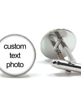 Customized Photo Cufflinks Personalized Man Metal Cufflinks