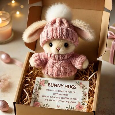 bunnies cuddle cute Easter gifts -  bunches of love and