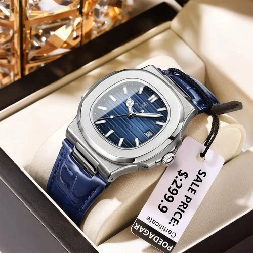 Top Luxury Square Man Watch Date Waterproof Luminous Men