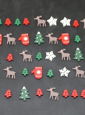 (50 Pcs/pack) 1-3cm Chistmas e Glove Chip Mixed Decoative