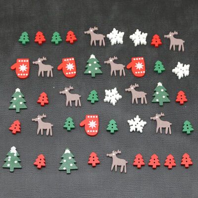 (50 Pcs/pack) 1-3cm Chistmas e Glove Chip Mixed Decoative